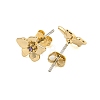 Brass Micro Pave Cubic Zirconia Ear Studs EJEW-P283-01G-02-2