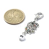 Alloy Resin and Rhinestone Pendant Decoration HJEW-JM01475-3