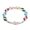 Platinum Tone Brass Micro Pave Cubic Zirconia Tennis Bracelets BJEW-B160-12P-6