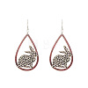 Wood Dangle Earrings FS-WG957CE-06-1