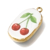 Fruit & Floral & Animals Printed Handmade Porcelain Pendants STAS-Z207-01G-09-2