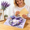 Pop Up 3D Heart Butterfly Bouquet Greeting Cards AJEW-FZC0001-06-7