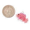 Glass Seed Beaded Fish Pendants PALLOY-MZ01234-3