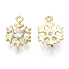 Brass Micro Pave Clear Cubic Zirconia Charms KK-S348-527-NF-2