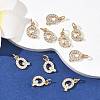 SHEGRACE Brass Micro Pave Clear Cubic Zirconia Pendants XGRQ29939-394G-Q-4