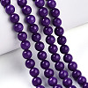 Natural Lepidolite/Purple Mica Stone Beads Strands G-T140-6mm-06-3