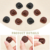 16Pcs 2 Colors Silicone Beads SIL-CA0001-40-5
