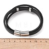 Natural Quartz Crystal & Braided Microfiber Leather Multi-strand Bracelets for Women Men GG-CBAEA55-01E-5