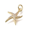 Brass Micro Pave Clear Cubic Zirconia Pendants KK-D110-06G-2