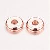 Real Rose Gold Plated Brass Spacer Beads KK-E702-22RG-NF-1