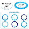 6Pcs 6 Styles 8mm Glass Round Beaded Stretch Bracelet Sets BJEW-TAC0021-4