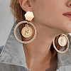 8pcs 4 style Brass Stud Earring Findings KK-BC0009-66-5