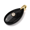 Natural Obsidian Pendants G-B188-01G-08-2