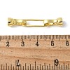 Brass Fold Over Clasps KK-M320-23G-3