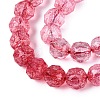 Crackle Transparent Glass Beads Strands GLAA-Q108-02A-10-3