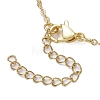 Christmas Tree Glass Beaded Pendant Necklaces NJEW-TA00174-5
