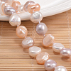 Natural Pearl Nuggets Beaded Necklace NJEW-P126-A-01D-01-2