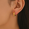 Textured Triangle Brass Hoop Earrings EZ7437-3