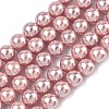 Electroplated Shell Pearl Beads Strands X-BSHE-G041-6mm-05-1