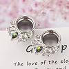 316L Surgical Stainless Steel Colorful Rhinestone Horse Eye Ear Plugs Gauges WG2285B-05-1