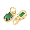 Brass Pave Cubic Zirconia Charms KK-K340-50G-04-2