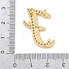 Brass Micro Pave Clear Cubic Zirconia Pendants CU-CBA8481-01G-F-3