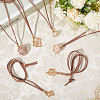 6Pcs 3 Styles Crystal Holder Cage Necklace MAK-SC0001-41G-7
