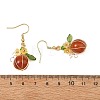 Thanksgiving Day and Halloween Theme Glass & Acrylic Beads Dangle Earrings EJEW-JE07526-5