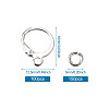  Brass Huggie Hoop Earring Findings & Open Jump Rings KK-TA0007-84B-S-24