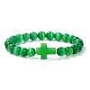 Cat Eye Round Beads Stretch Bracelets YG0612-20-1