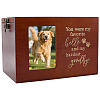 Wooden Pet Memorial Urn Box with Photo Frame CON-WH0100-64A-1