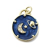 Brass Micro Pave Cubic Zirconia Pendants KK-V010-06G-02-1