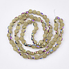 Electroplate Glass Beads Strands EGLA-S187-01E-2
