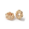 Brass Micro Pave Cubic Zirconia Daisy Spacer Beads KK-U052-37G-NF-1