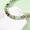 10MM Natural Green Line Jasper Round Beaded Necklaces GG-CBAA808-02P-C-3