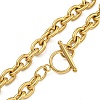 304 Stainless Steel Cable Chain Necklaces for Men Women NJEW-G152-01G-2