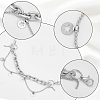 WADORN 8Pcs 4 Style Alloy Shoe Chain Straps DIY-WR0002-29-4