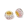 Alloy Rhinestone Clay Pave Beads ALRI-D300-04G-01-2