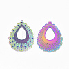Ion Plating(IP) 304 Stainless Steel Filigree Pendants STAS-S108-68-2