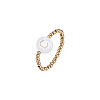 304 Stainless Steel and Shell Finger Rings WG7EF54-03-1