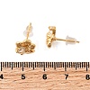 Brass Micro Pave Clear Cubic Zirconia Flower Stud Earrings EJEW-C158-17A-G-5