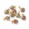 Natural Unakite Pendants G-C023-07E-1