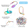 50Pcs Rainbow Color 304 Stainless Steel Leverback Earring Findings DIY-DC0001-52-4