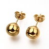 304 Stainless Steel Ball Stud Earrings EJEW-C501-10E-2