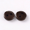 2-Hole Flat Round Resin Sewing Buttons for Costume Design BUTT-E119-28L-02-2