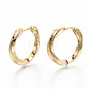 Brass Huggie Hoop Earrings KK-T062-45G-NF-4