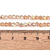 AB Color Plated Transparent Glass Beads Strands GLAA-G127-01-01E-2
