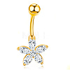 Clear Cubic Zirconia Belly Button Rings WG9960A-33-1