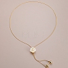 Elegant Hollow Flower Y-Shaped Chain Pendant Lariat Necklaces for Autumn/Winter RX2303-4-3