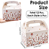 12Pcs 2 Styles Floral Printed Portable Paper Candy Gift Tote Boxes CON-CP0001-020-2
